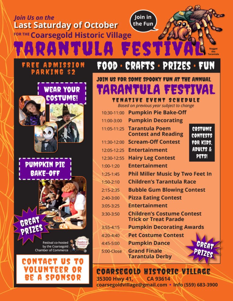 Flyer for the Annual Tarantula Fest